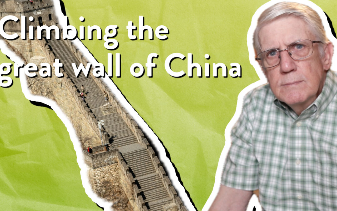 Climbing the great wall of China